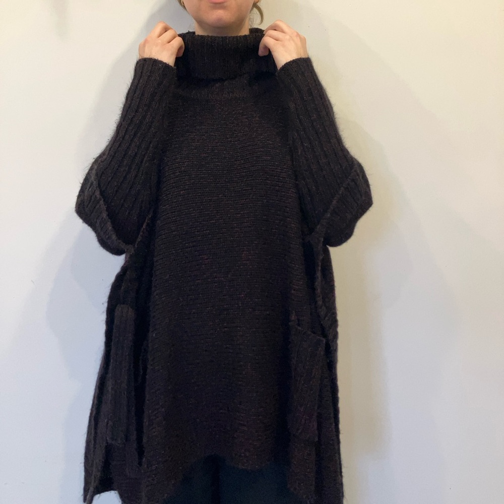 Lily Morgan Cotton blend Black and dark red Turtleneck Sweater in size L and XL - Picture 5 of 13
